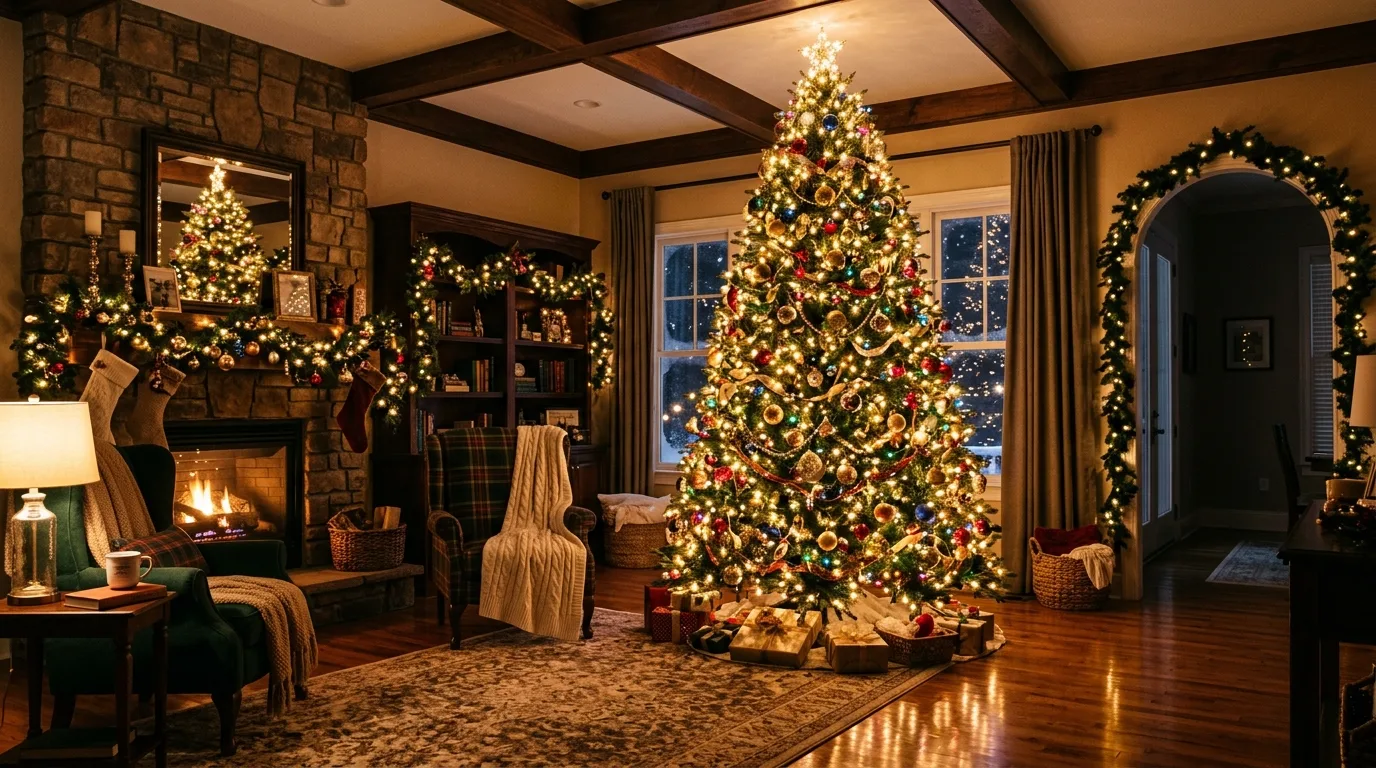 Finish with a tree that feels truly magical inspiration for a Christmas tree centerpiece.